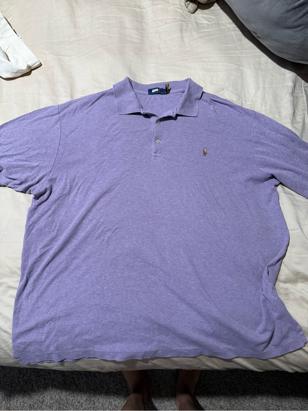 Ralph Lauren Lavender Polo Shirt with Signature Pony